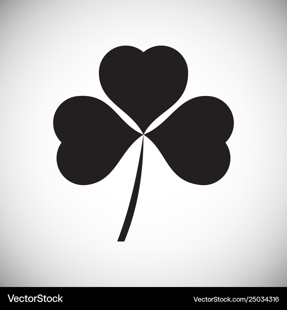 Clover icon on background for graphic and web Clover icon on background for graphic and web vector image