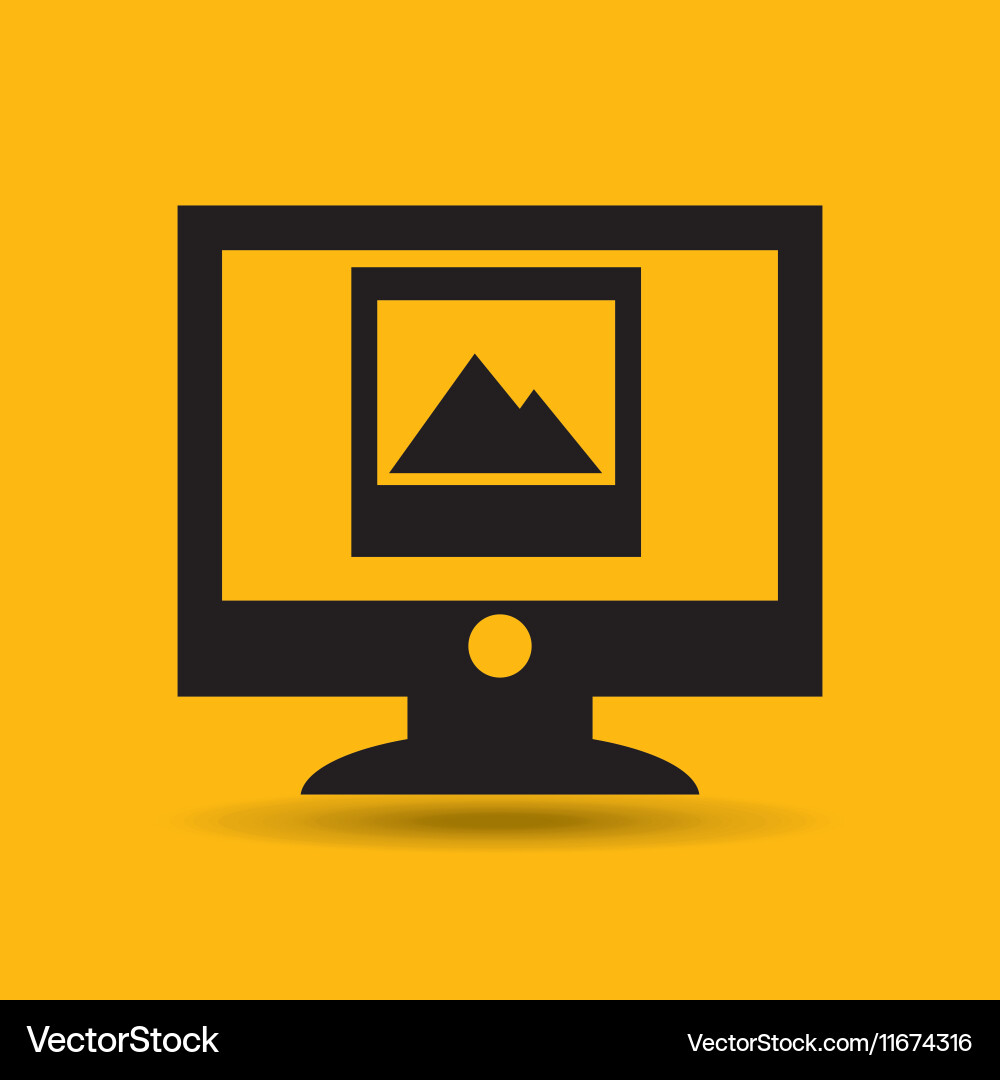 Computer connected cloud image gallery Vector Image