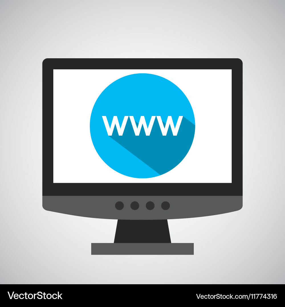 Computer web development www Vector Image