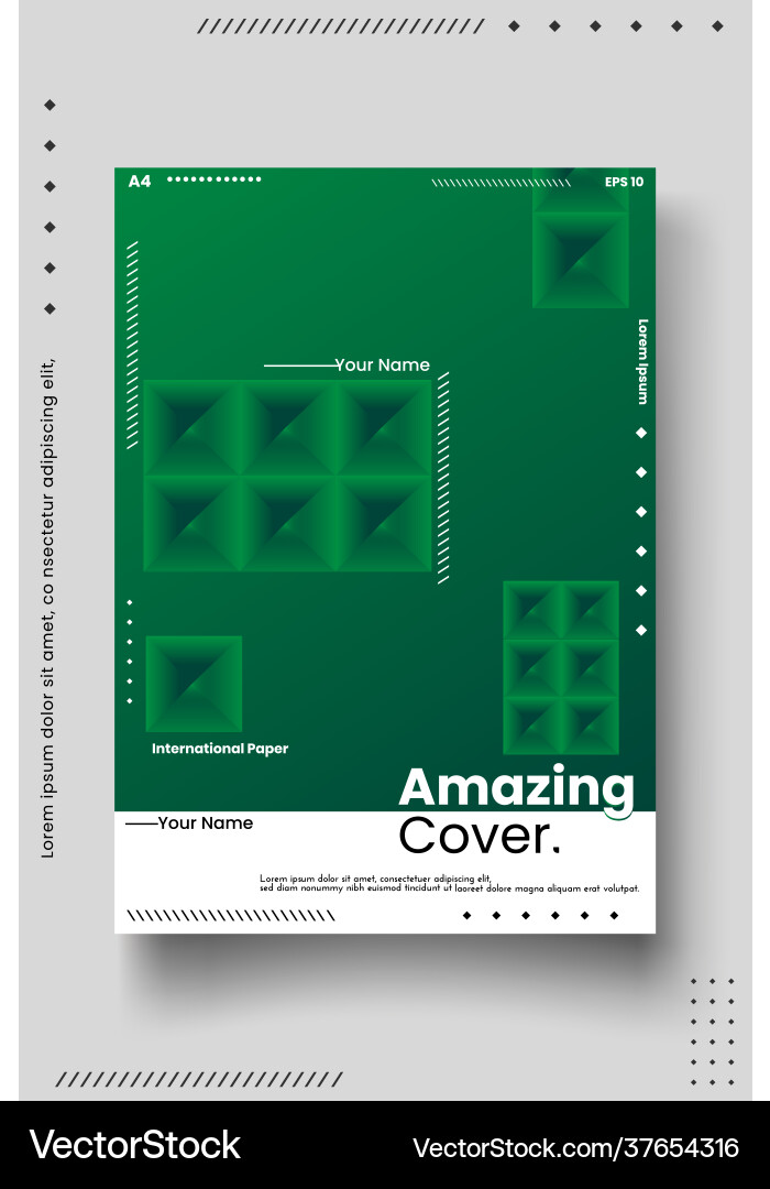 Cover design template set with abstract lines vector image