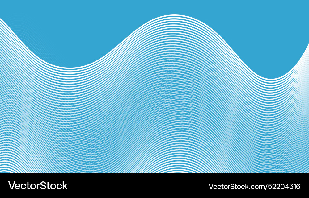 Cyan blue abstract background with curve line Vector Image