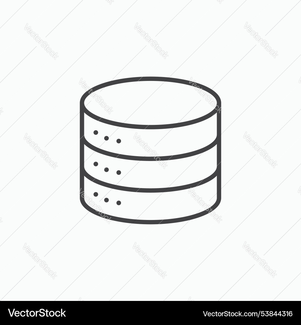 Database icon set vector image