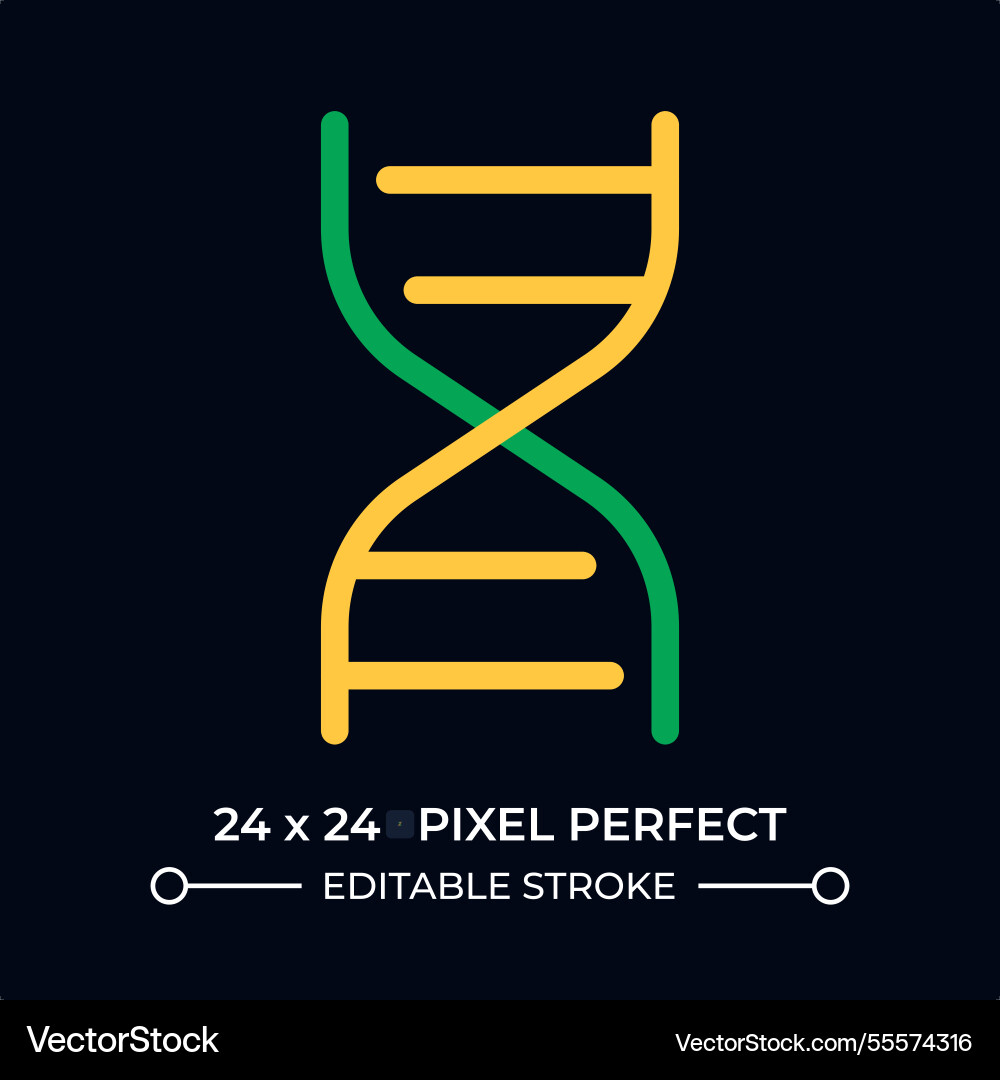Dna helix dark color line ui icon Dna helix dark color line ui icon vector image