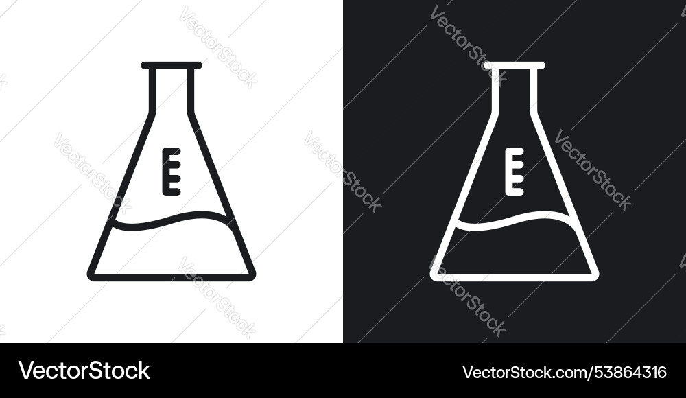 Flask icon set Flask icon set Vector Image