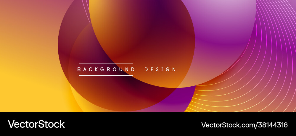 Gradient circles with shadows techno Gradient circles with shadows techno vector image