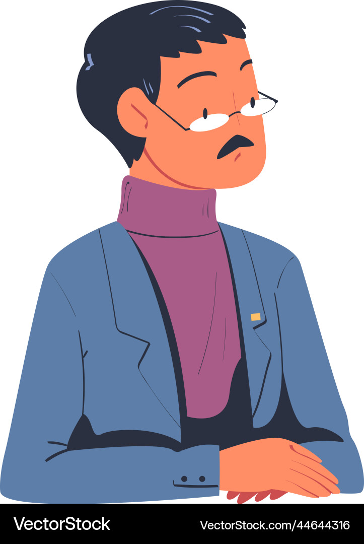 Man character as member of negotiation Man character as member of negotiation vector image