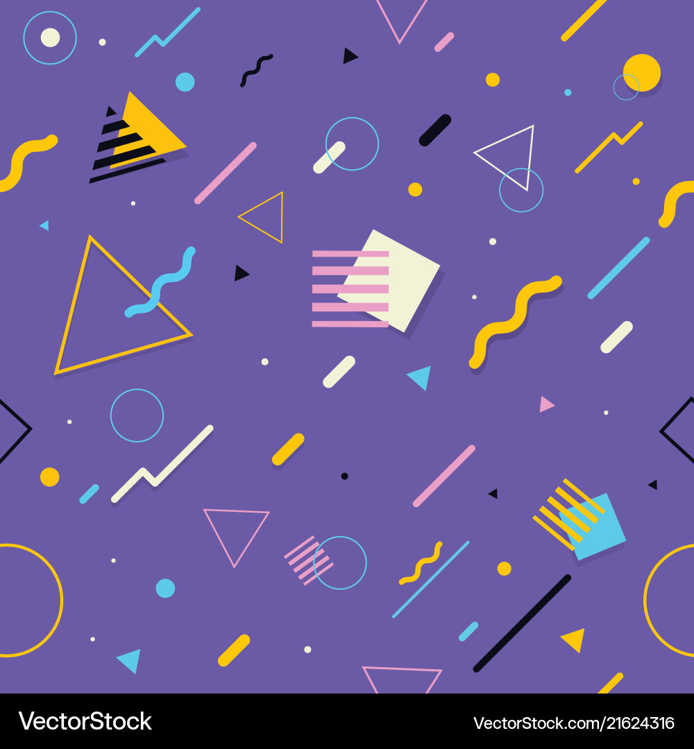 Memphis Style Pattern Background vector image