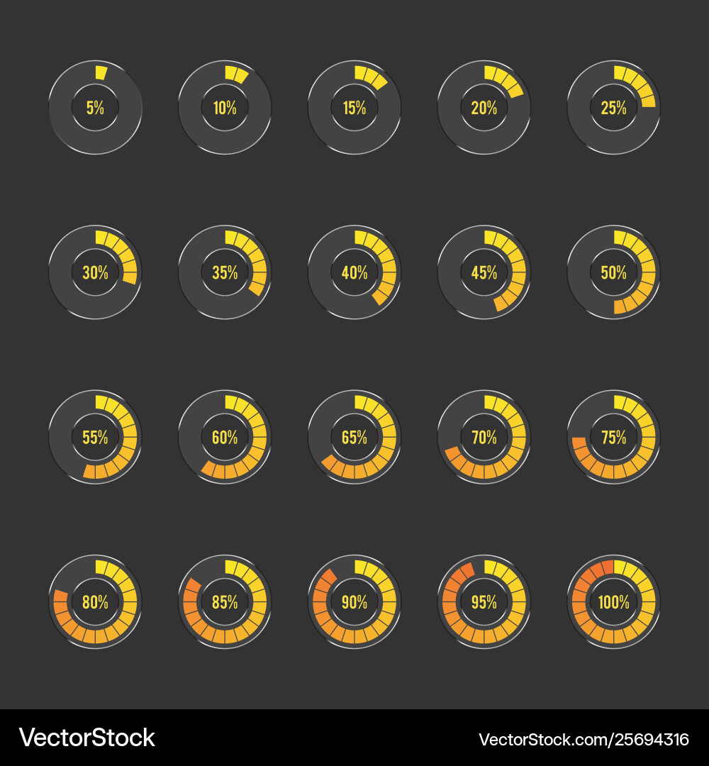 Modern Loading & Progress Icons vector image