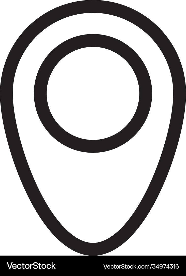 Pin Pointer Position Linie Symbol Pin Pointer Position Linie Symbol vektorbild