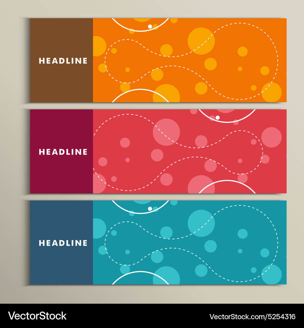 Set of color round for abstract design vector image
