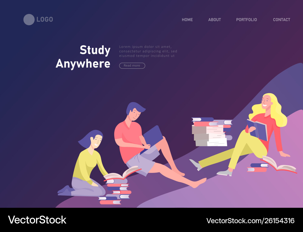 Set web page design templates with relaxed Set web page design templates with relaxed vector image