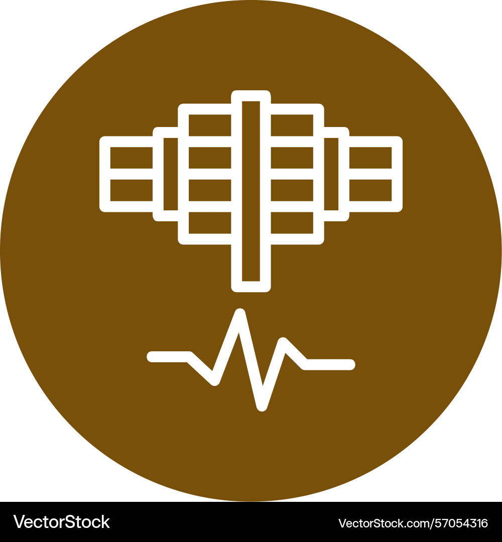 Spark spire line circle style icon design Vector Image