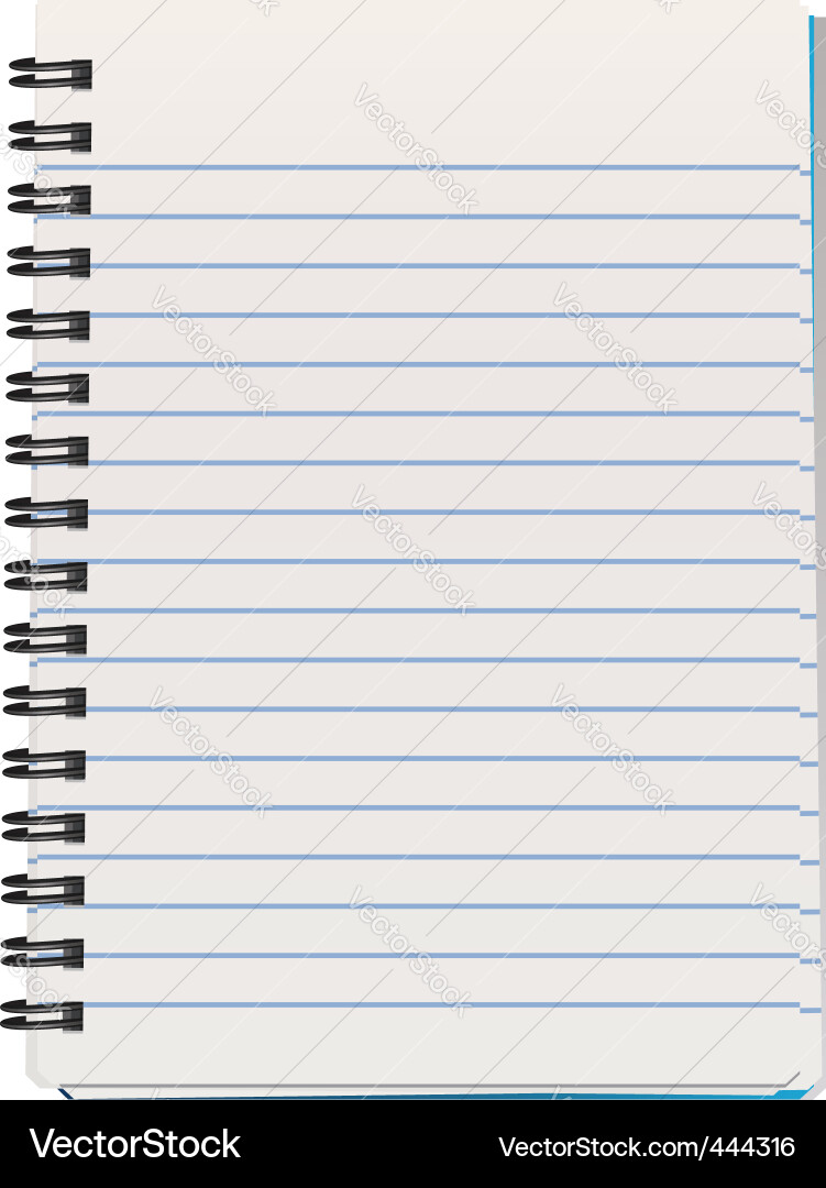 Spiral Notepad Vector Image