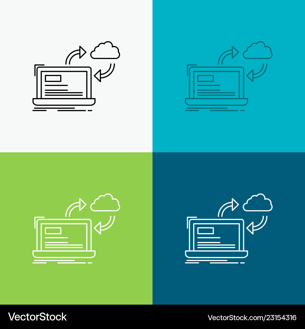 Sync processing data dashboard arrows icon over Sync processing data dashboard arrows icon over Vector Image