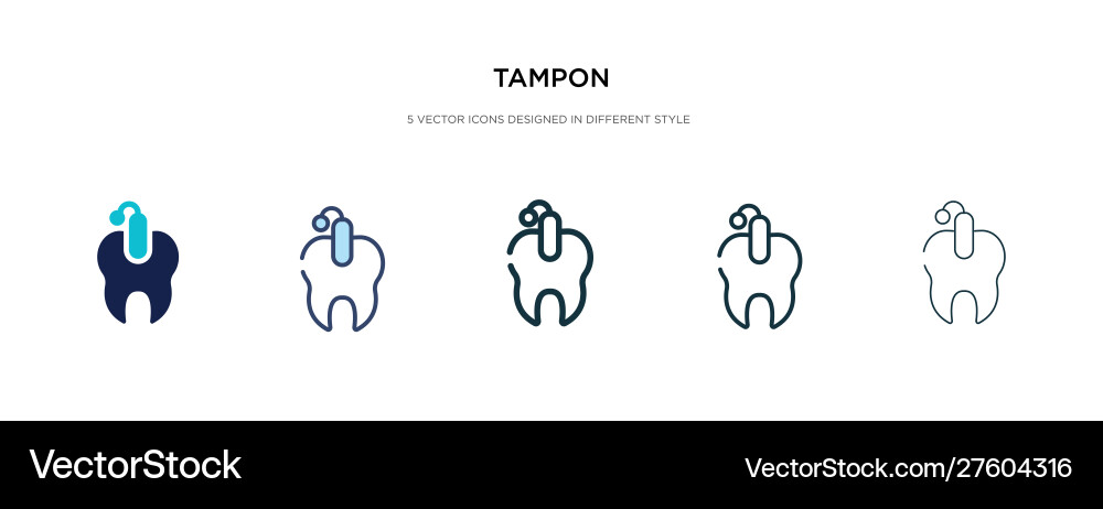 Tampon icon in different style two colored Tampon icon in different style two colored vector image