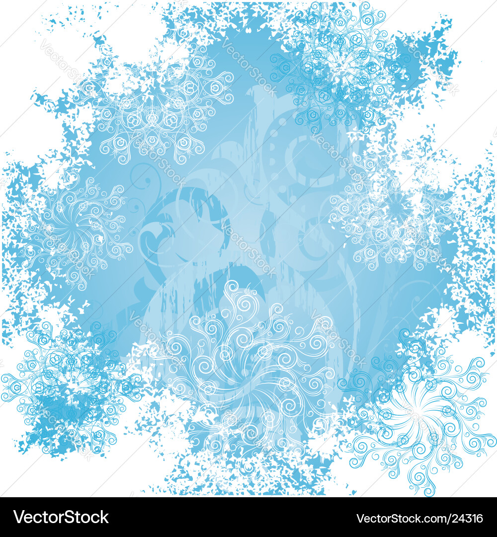 Winter Frost Patterns vector image
