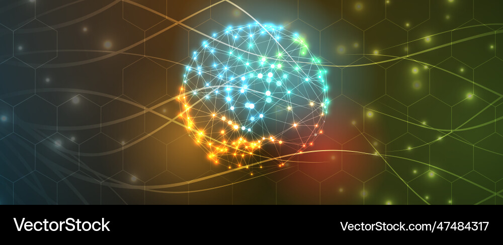 Abstract artificial intelligence cloud computing Abstract artificial intelligence cloud computing vector image
