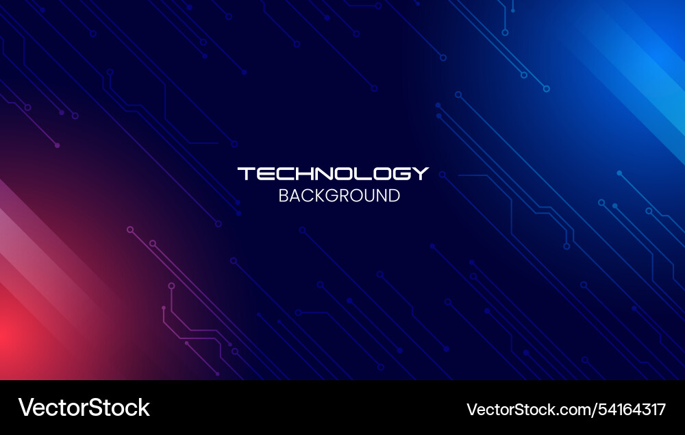 Background of connected lines with dots technology Vector Image