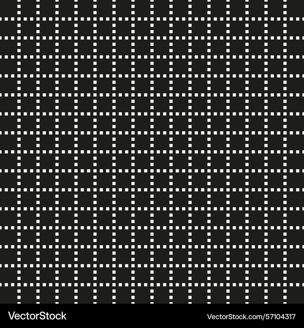 Black mesh grid white cross pattern square tile Vector Image
