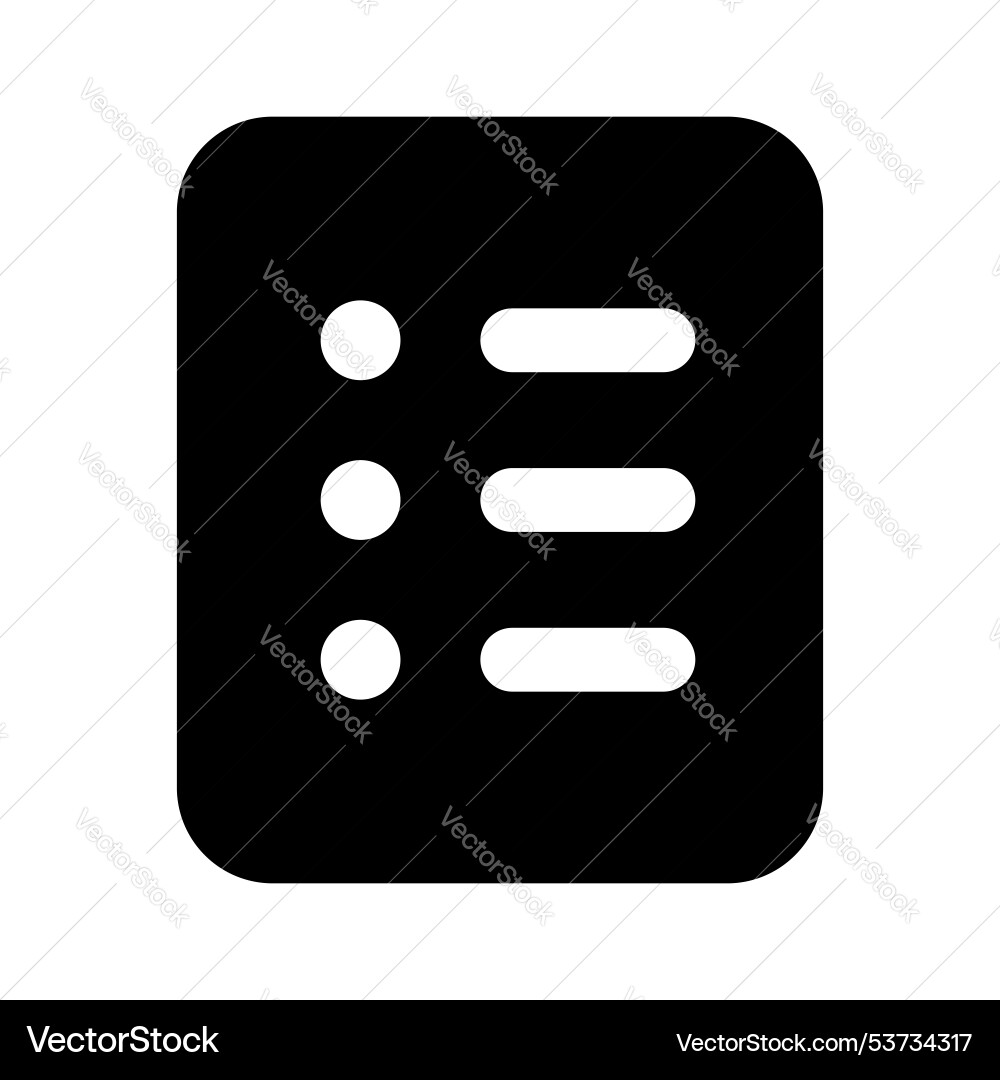 Bullet list vector image