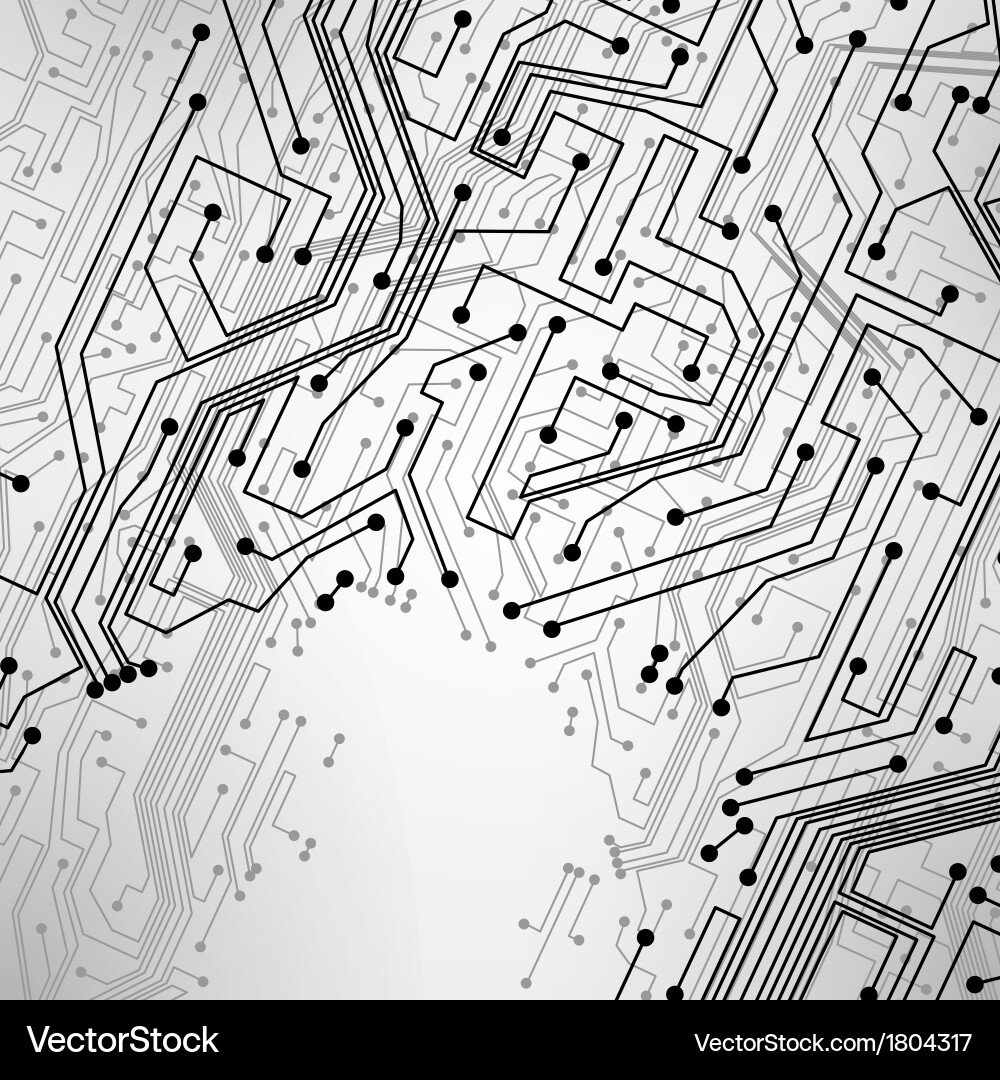 Complex Circuit Board Pattern vector image