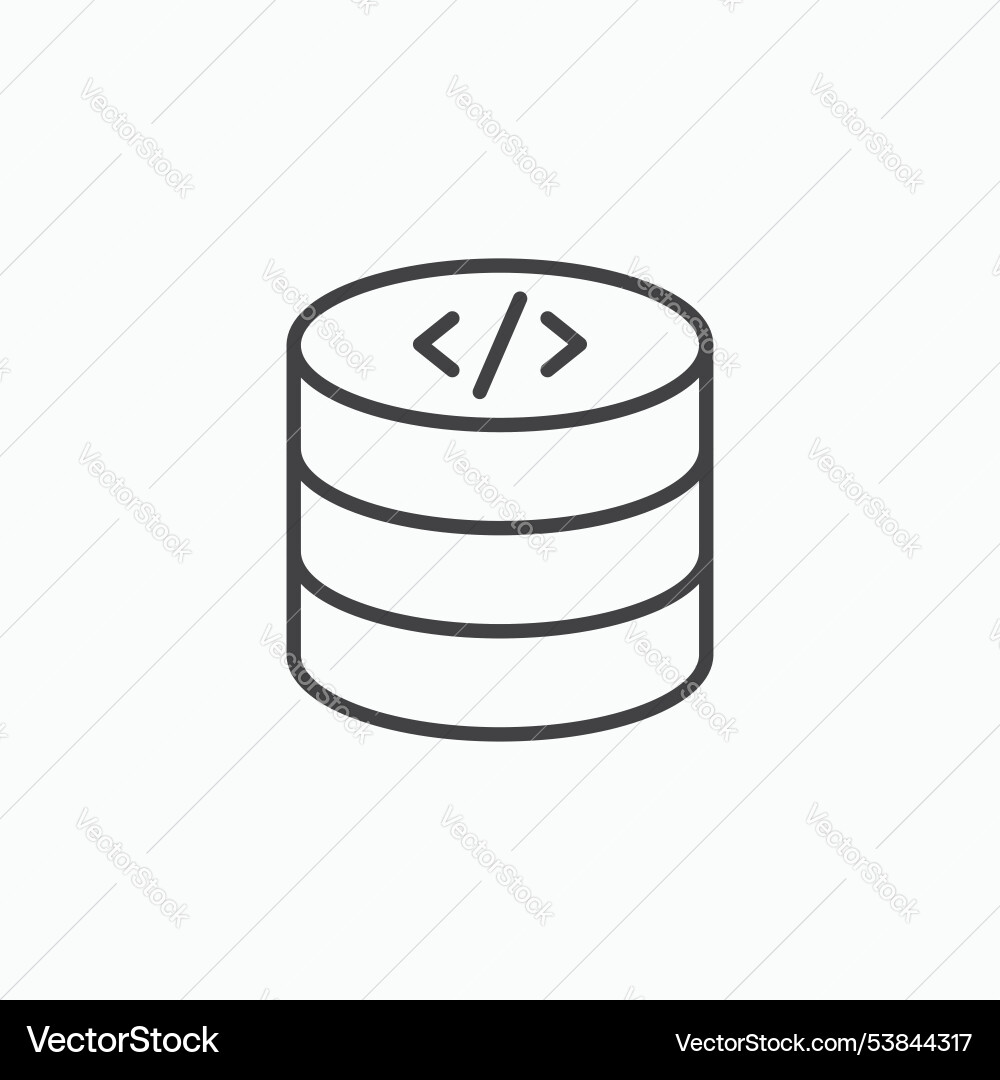 Database icon set Vector Image