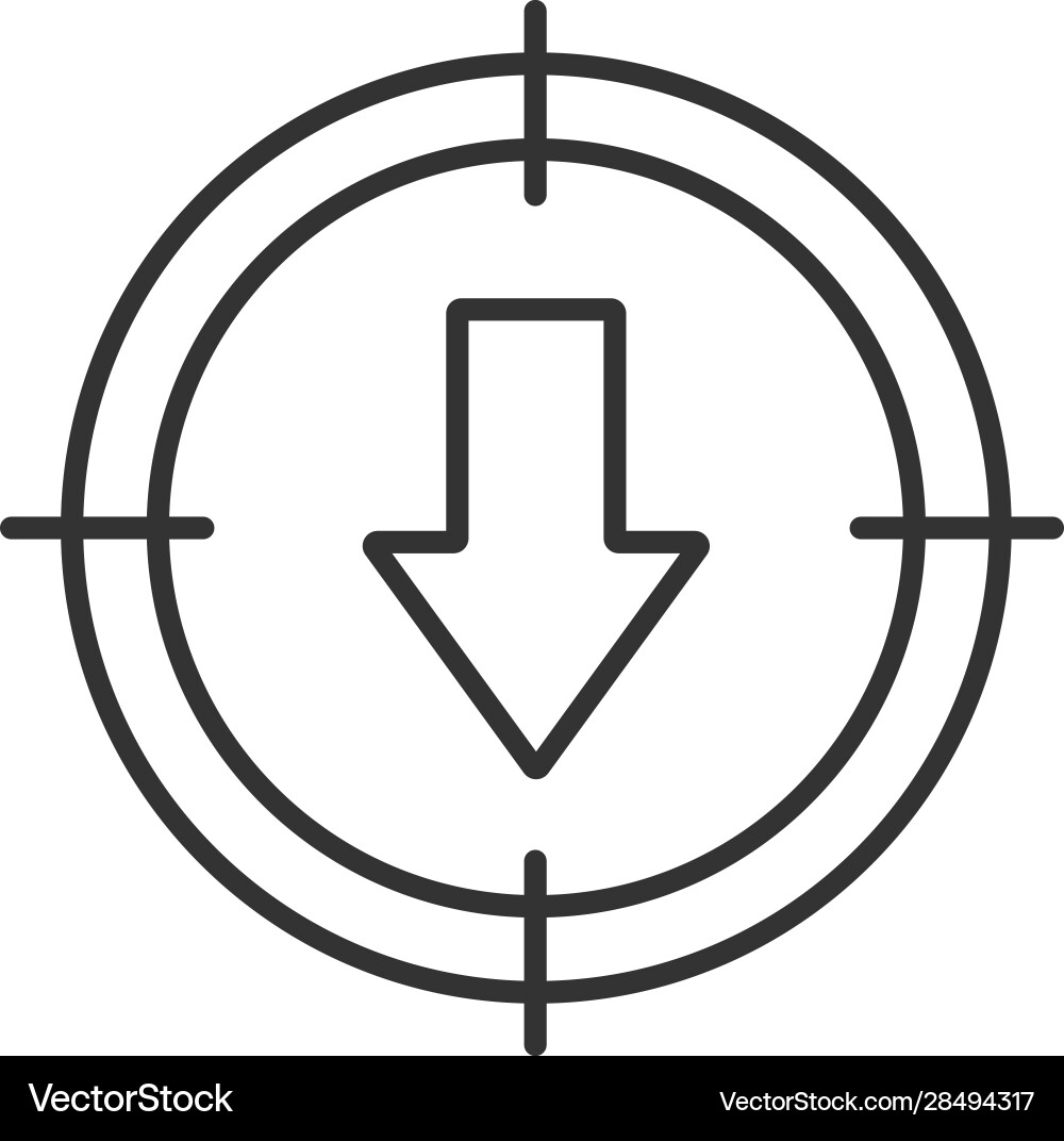 Downloads searching linear icon Downloads searching linear icon vector image