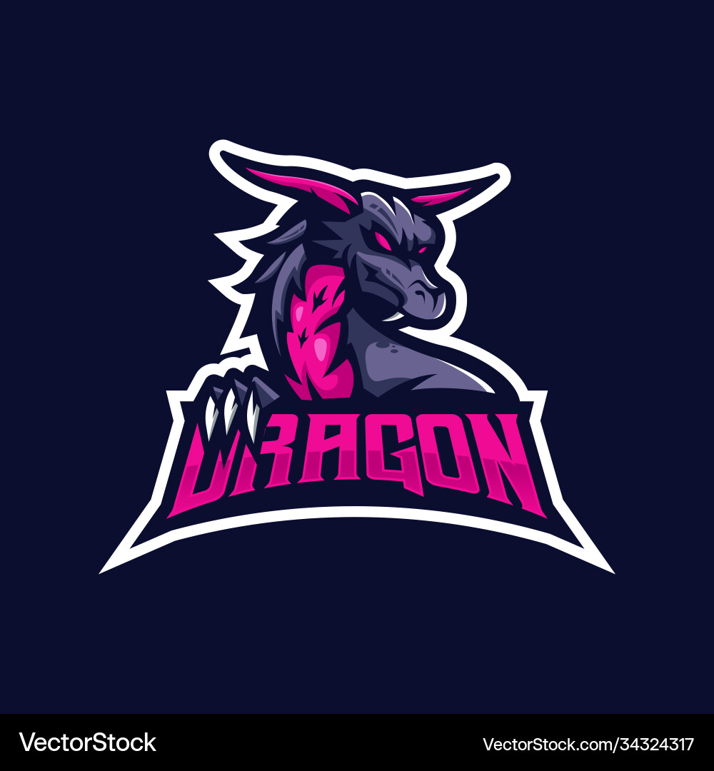 Dragon Mascot Logo - Fierce & Modern Vector Image