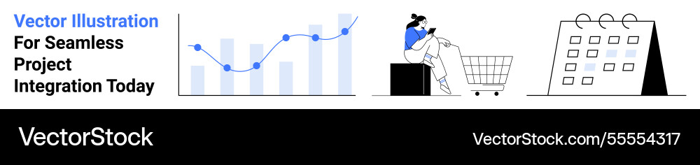 Effective project management with analytics e Effective project management with analytics e vector image