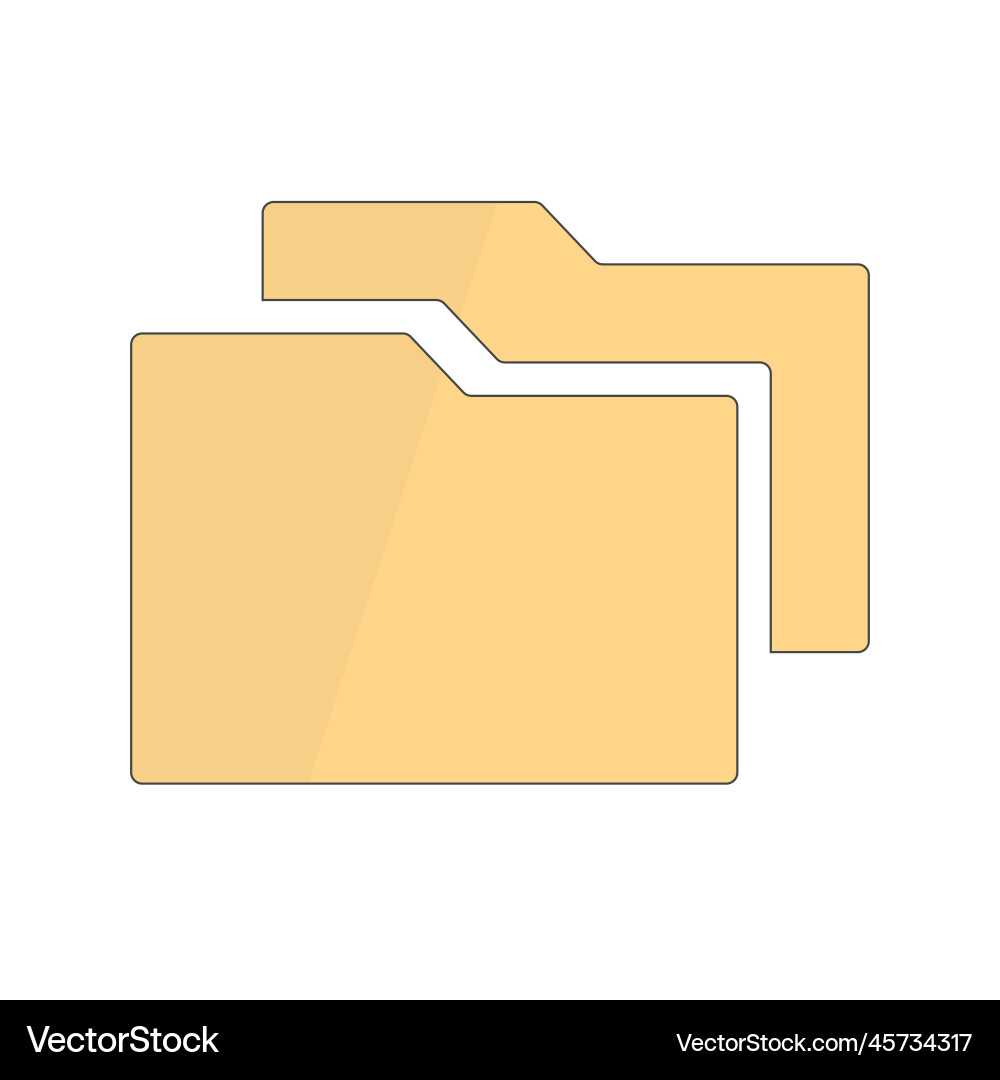 Folder icon or directory computer vector image