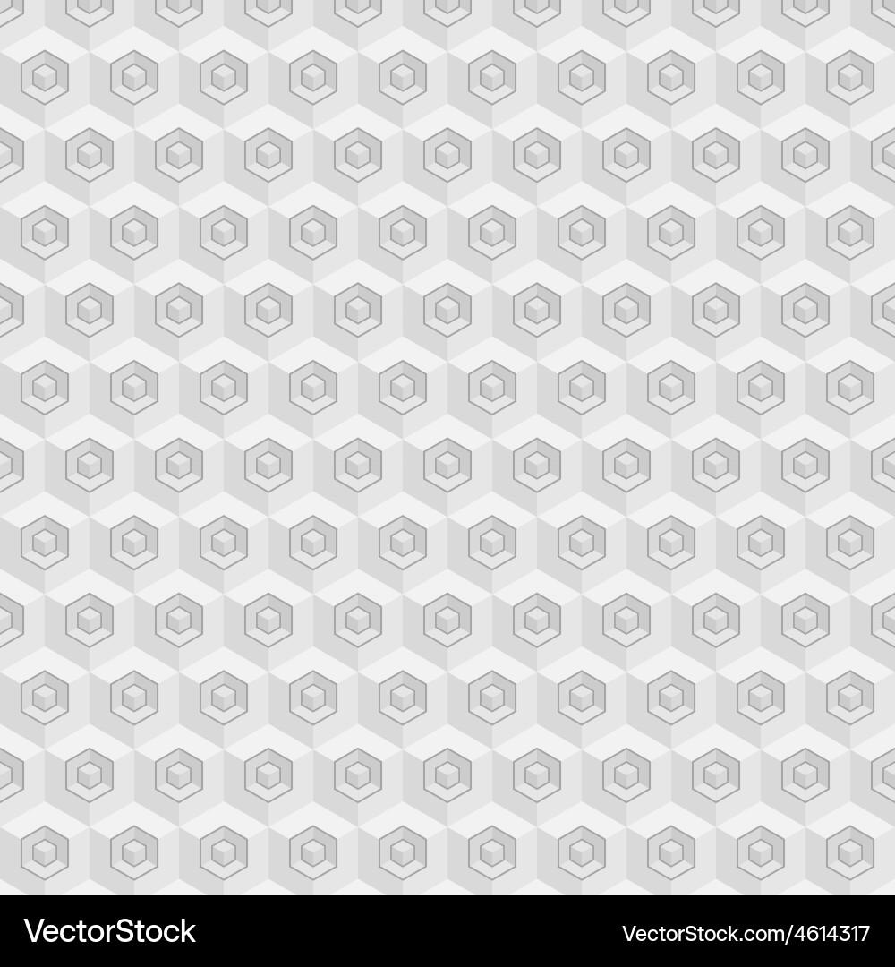 Hexagonal Cube Pattern Vector Image