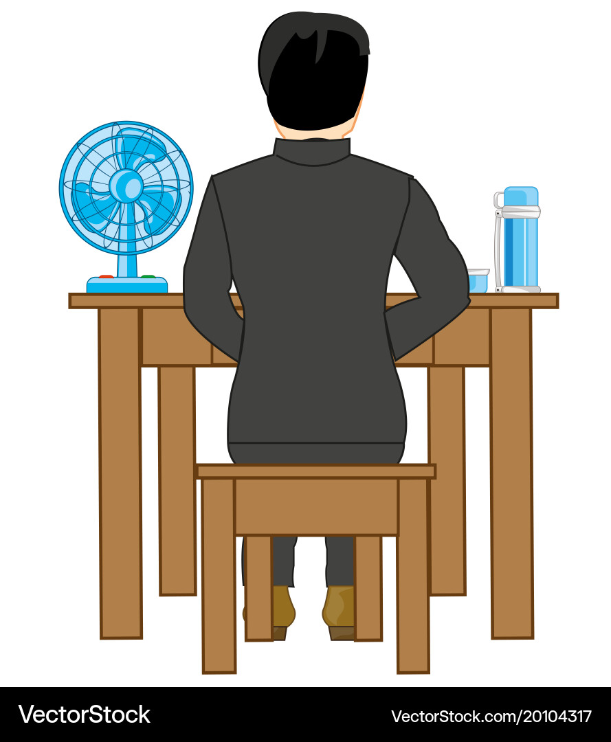 Man at the table Vector Image