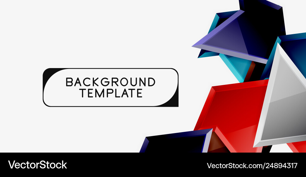 Minimal geometrical triangles with 3d effect vector image