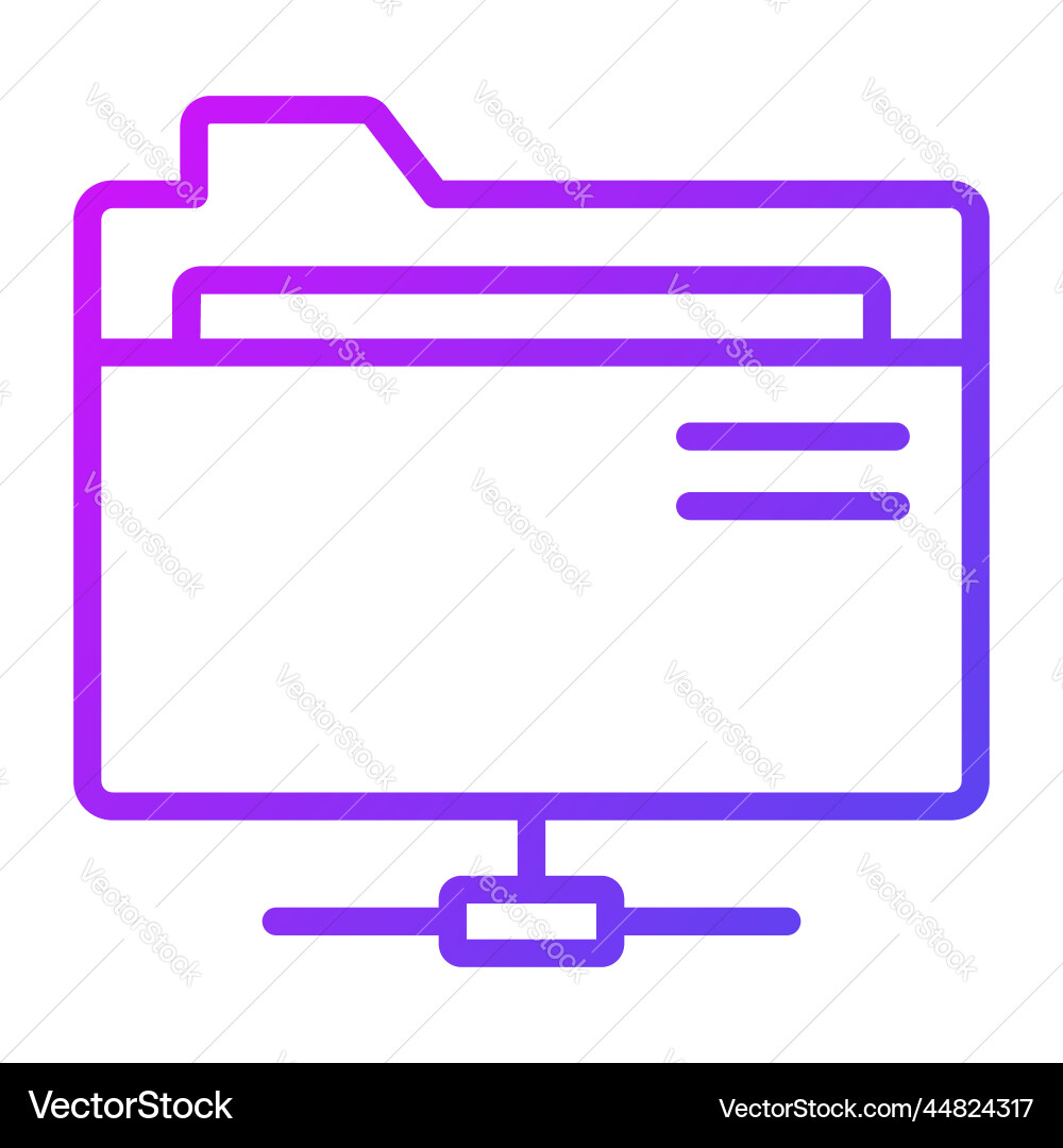 Network folder icon user interface as a simple vector image