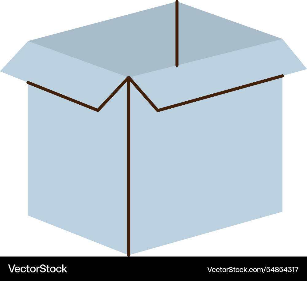 Paper box carton delivery packaging Paper box carton delivery packaging vector image