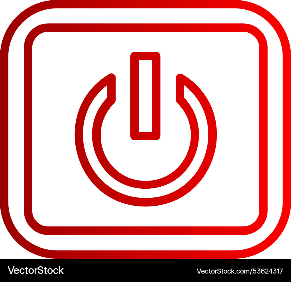 Power button line gradient icon Vector Image