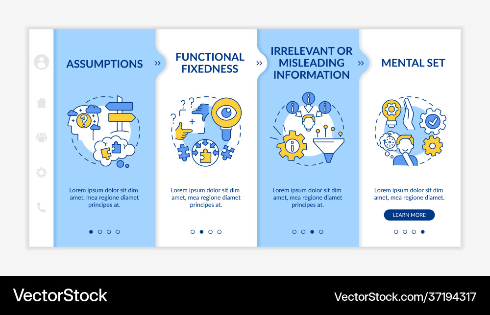 Problem Solving Onboarding Template vector image