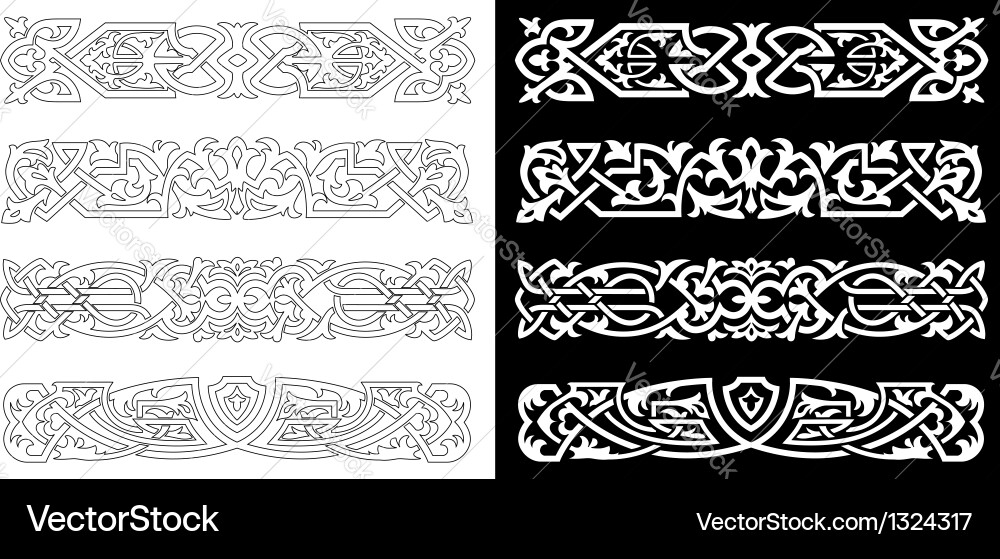 Retro ornaments and patterns Vector Image