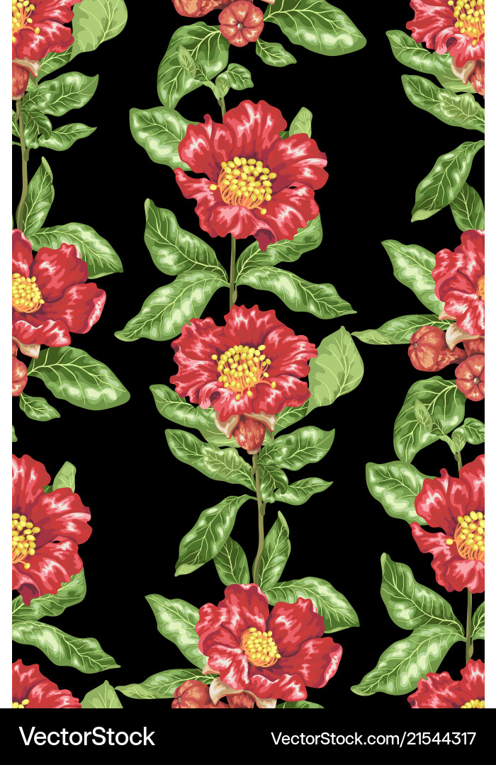 Seamless pattern in drawing with branch Seamless pattern in drawing with branch vector image