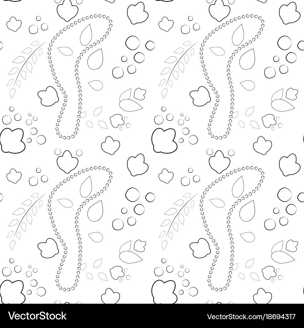 Seamless pattern of elements drawn Vector Image