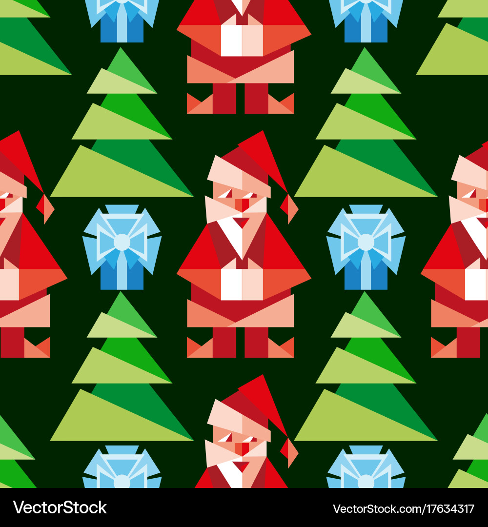 Seamless pattern with cute robots vector image