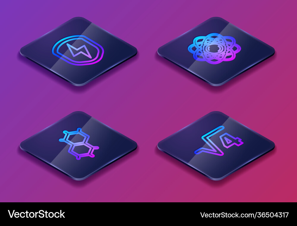 Set isometric line secure shield with lightning Set isometric line secure shield with lightning Vector Image