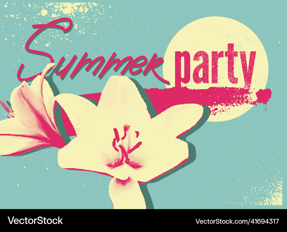 Sommer Party typografische Grunge Vintage Poster Sommer Party typografische Grunge Vintage Poster vektorbild