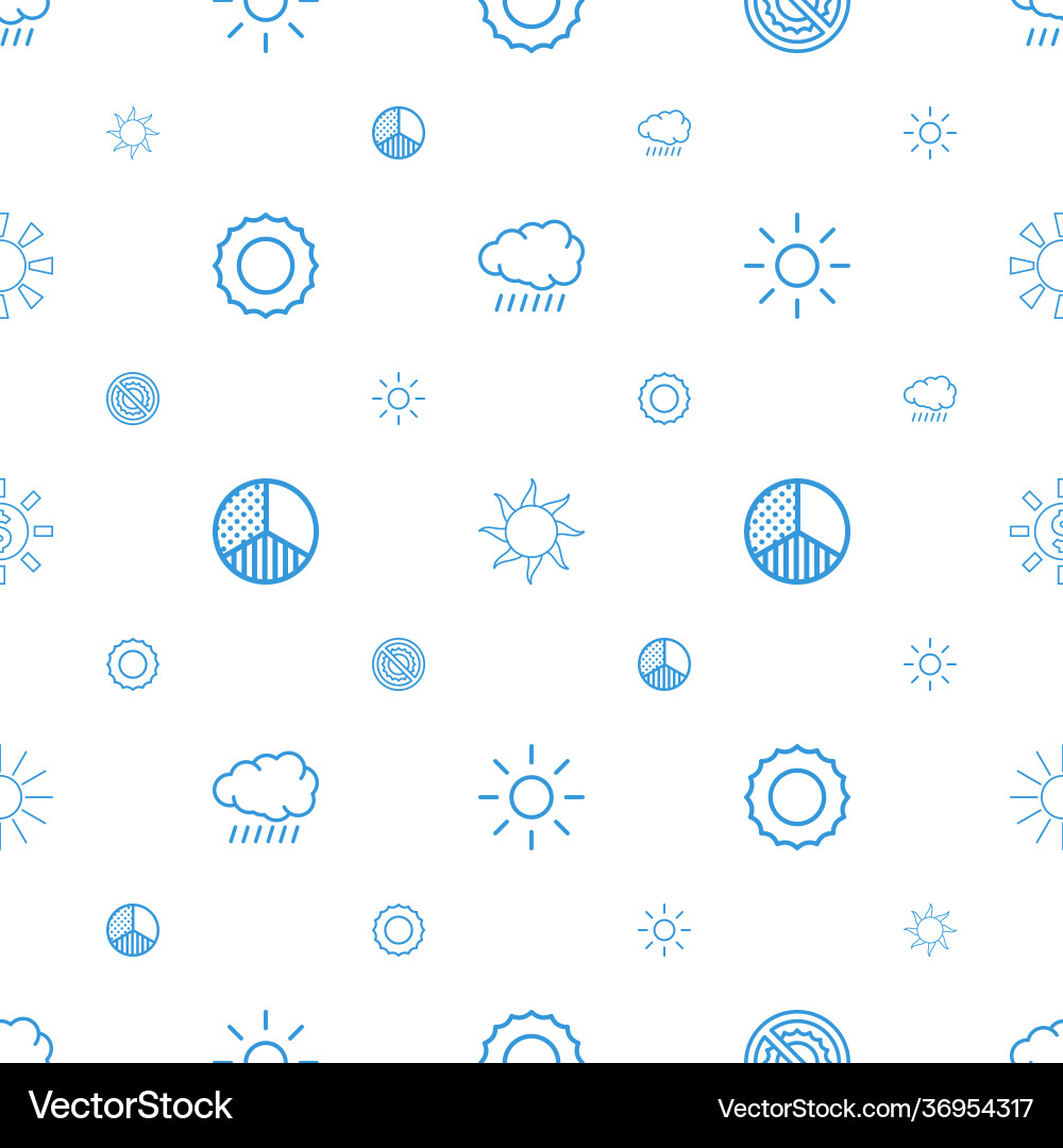Sunlight icons pattern seamless white background Vector Image