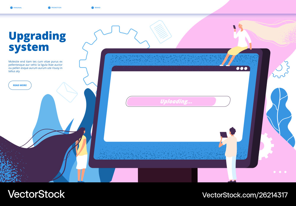 System Upgrade & Update vector image