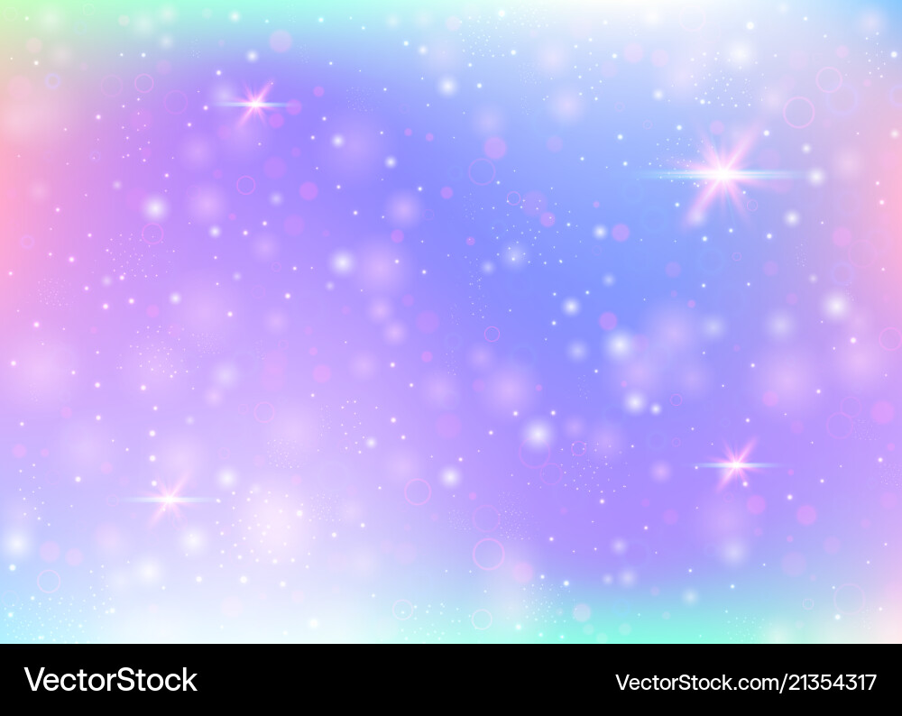 Unicorn background with rainbow mesh Unicorn background with rainbow mesh Vector Image