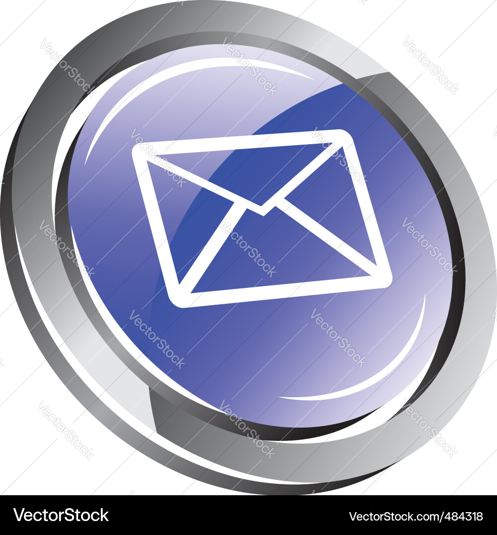 3d glossy button Vector Image