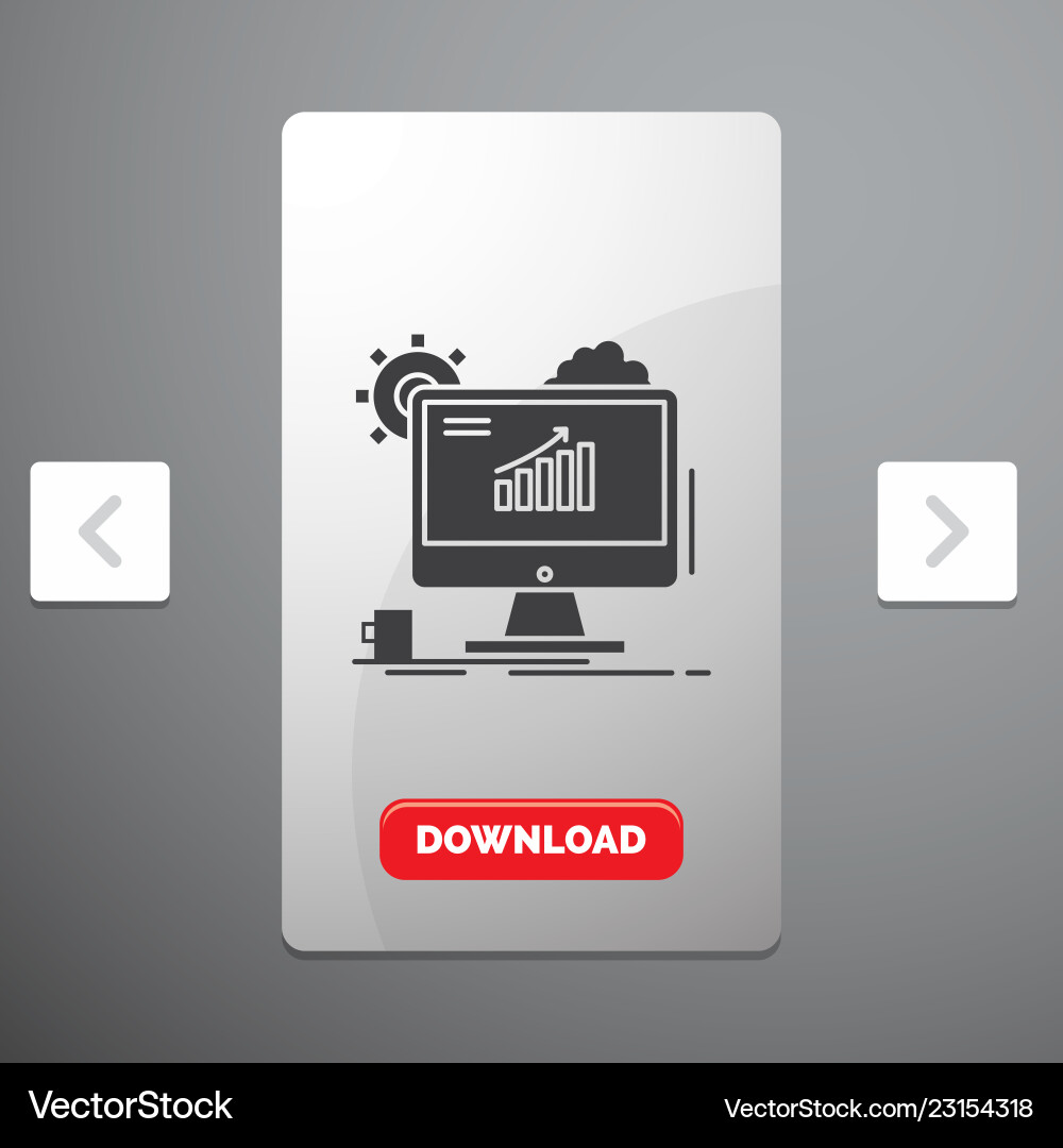 Analytics chart seo web setting glyph icon Analytics chart seo web setting glyph icon Vector Image