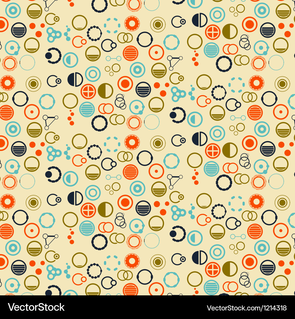 Circles background pattern and icon vector image