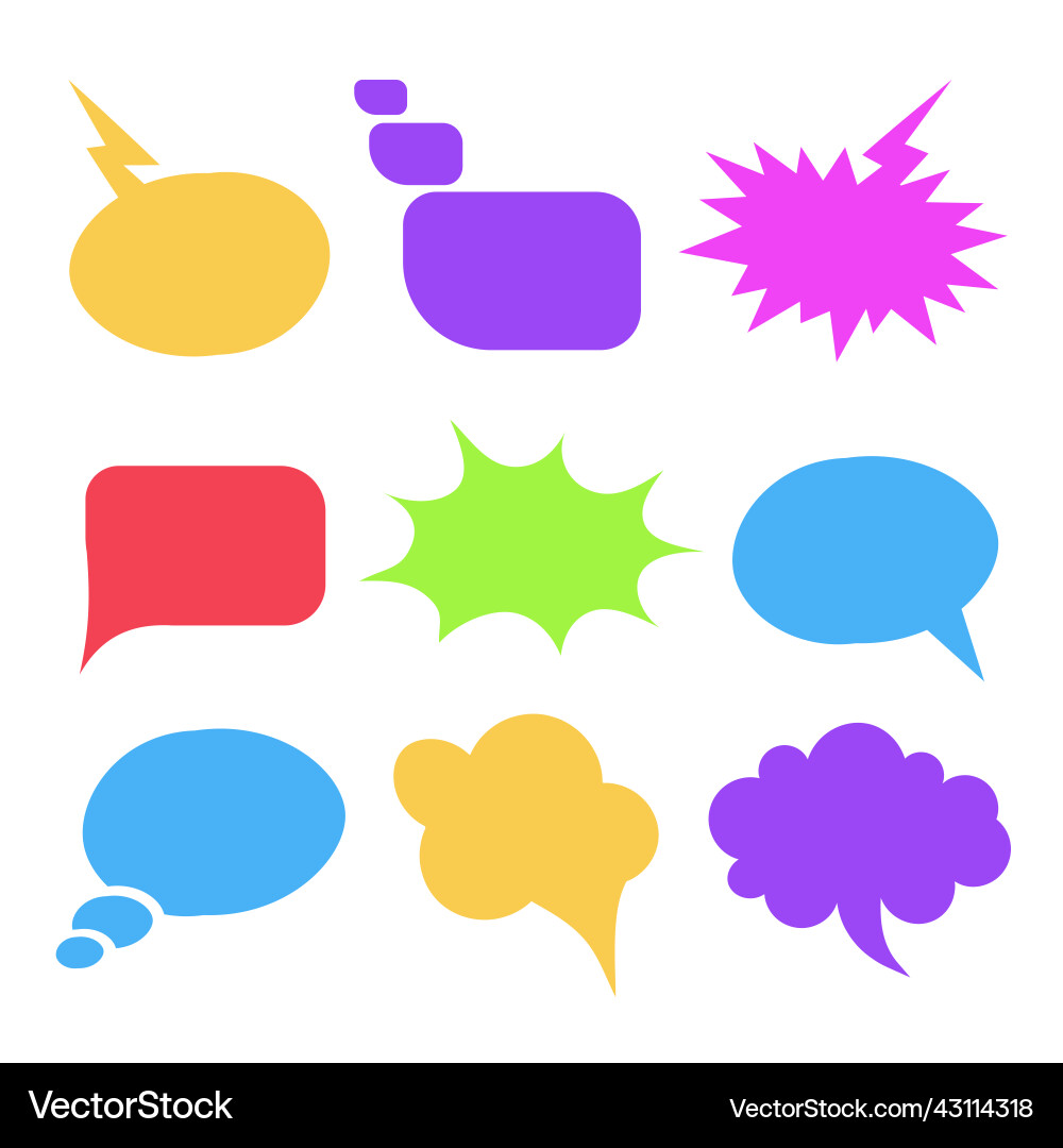 Colorful speech bubbles pile Colorful speech bubbles pile vector image